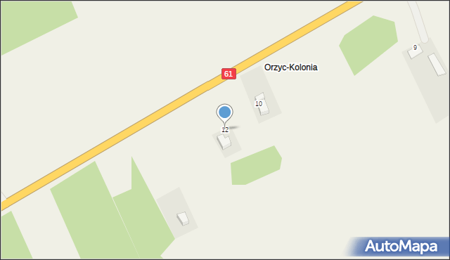 Orzyc, Orzyc, 12, mapa Orzyc