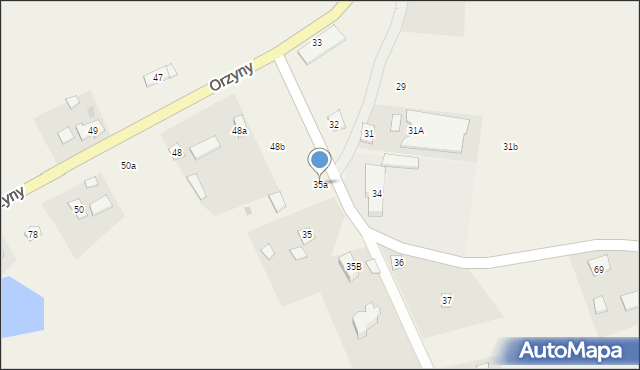 Orzyny, Orzyny, 35a, mapa Orzyny