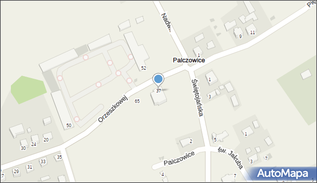 Palczowice, Orzeszkowej Elizy, 37, mapa Palczowice