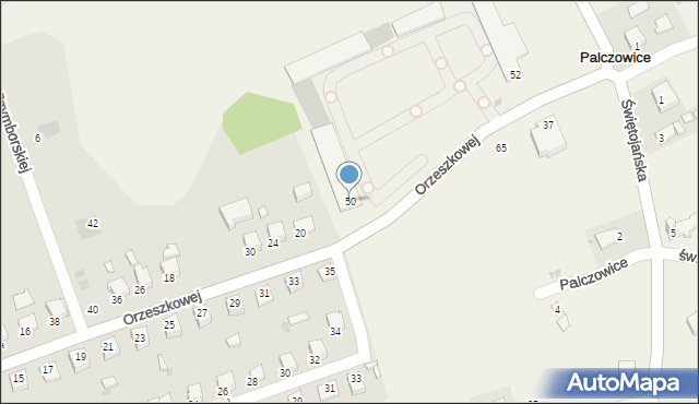 Palczowice, Orzeszkowej Elizy, 50, mapa Palczowice