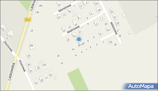 Parczew, Orzechowa, 12, mapa Parczew