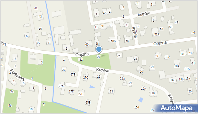 Piaseczno, Orężna, 27, mapa Piaseczno