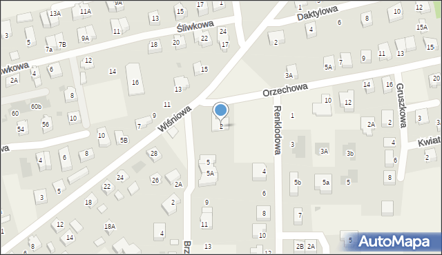 Pierwoszyno, Orzechowa, 2, mapa Pierwoszyno