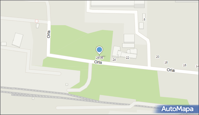 Piotrków Trybunalski, Orla, 26/36, mapa Piotrków Trybunalski