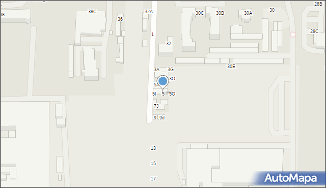 Piotrków Trybunalski, Orla, 5, mapa Piotrków Trybunalski