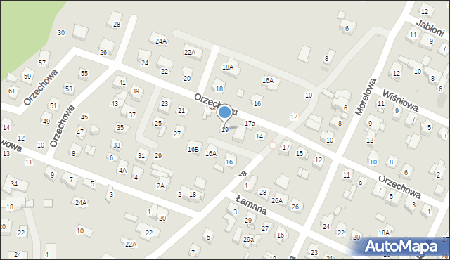 Płock, Orzechowa, 19, mapa Płock