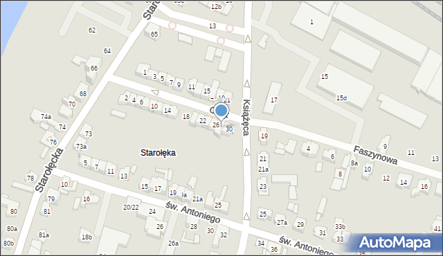 Poznań, Orląt, 28, mapa Poznania