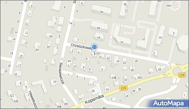 Pruszcz Gdański, Orzeszkowej Elizy, 8, mapa Pruszcz Gdański