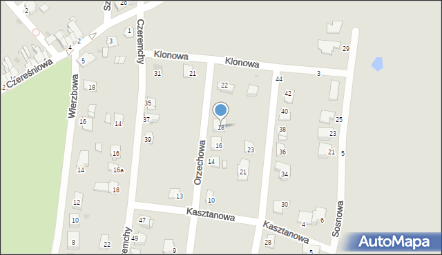 Pyskowice, Orzechowa, 18, mapa Pyskowice