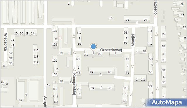 Pyskowice, Orzeszkowej Elizy, 3/2, mapa Pyskowice