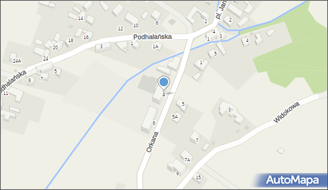 Pyzówka, Orkana Władysława, 4, mapa Pyzówka