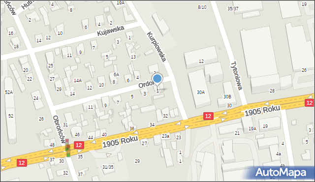 Radom, Ordona Juliana Konstantego, 1, mapa Radomia