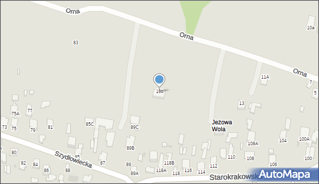 Radom, Orna, 19b, mapa Radomia