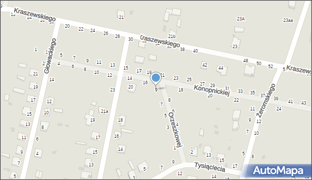 Rejowiec Fabryczny, Orzeszkowej Elizy, 9, mapa Rejowiec Fabryczny