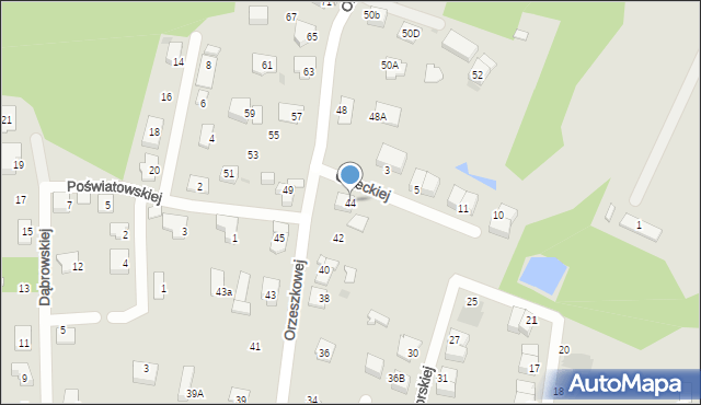 Ruda Śląska, Orzeszkowej Elizy, 44, mapa Rudy Śląskiej