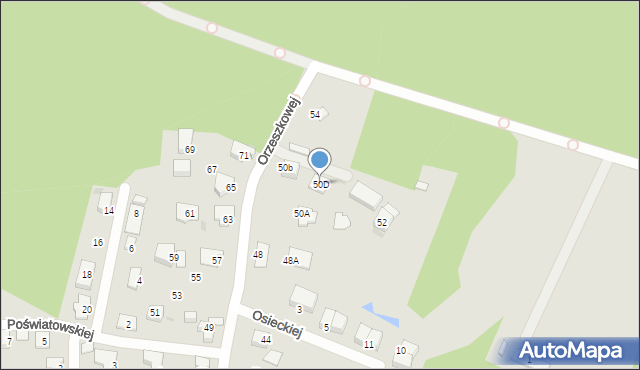 Ruda Śląska, Orzeszkowej Elizy, 50D, mapa Rudy Śląskiej