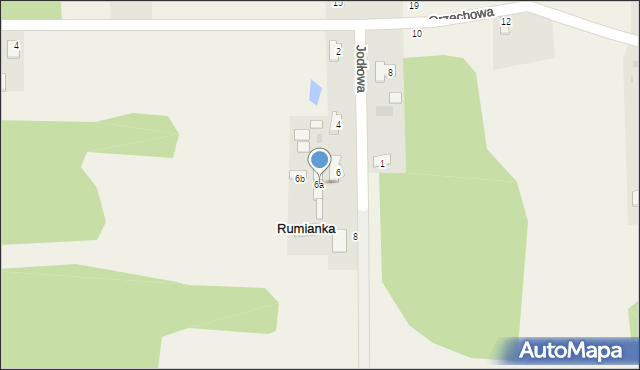 Rumianka, Orzechowa, 6a, mapa Rumianka