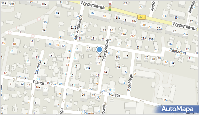 Rybnik, Orzeszkowej Elizy, 17, mapa Rybnika