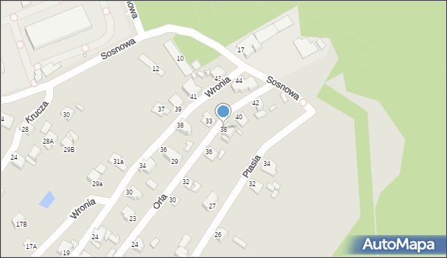 Rybnik, Orla, 38, mapa Rybnika