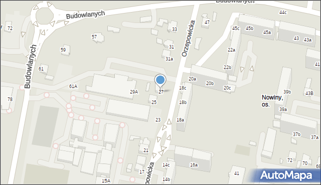 Rybnik, Orzepowicka, 27, mapa Rybnika