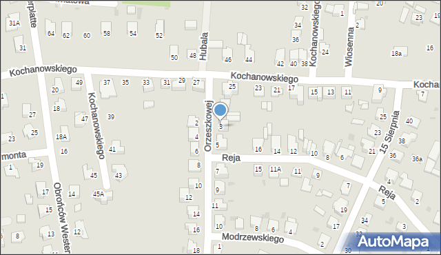 Sandomierz, Orzeszkowej Elizy, 3, mapa Sandomierza