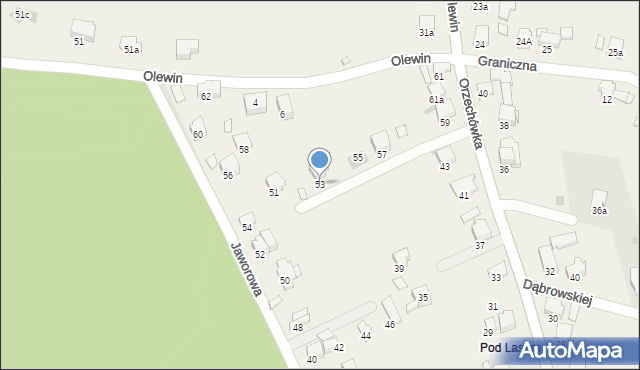 Sieniczno, Orzechówka, 53, mapa Sieniczno