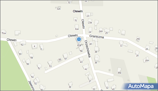 Sieniczno, Orzechówka, 61a, mapa Sieniczno