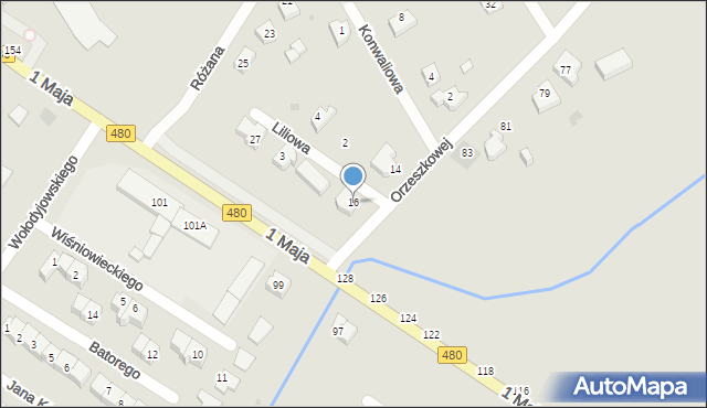 Sieradz, Orzeszkowej Elizy, 16, mapa Sieradz