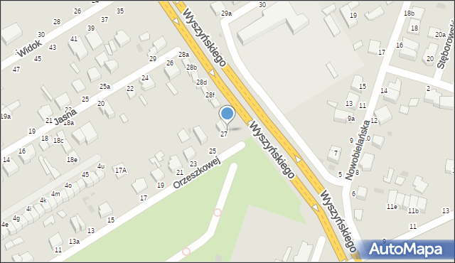 Skierniewice, Orzeszkowej Elizy, 27a, mapa Skierniewic