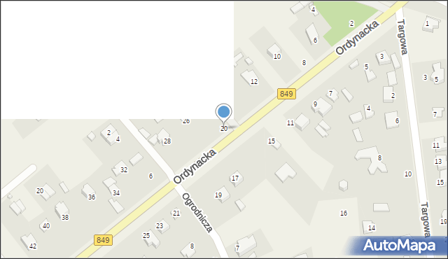 Skokówka, Ordynacka, 20, mapa Skokówka