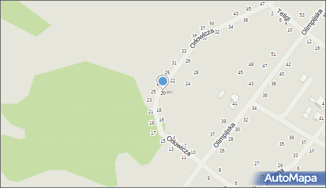 Słupsk, Orłowicza Mieczysława, 20, mapa Słupska