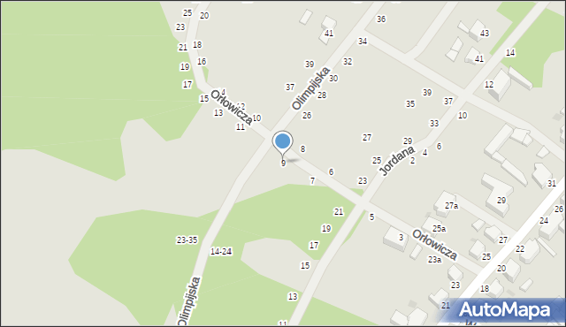 Słupsk, Orłowicza Mieczysława, 9, mapa Słupska