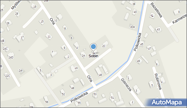 Sobin, Orla, 2B, mapa Sobin