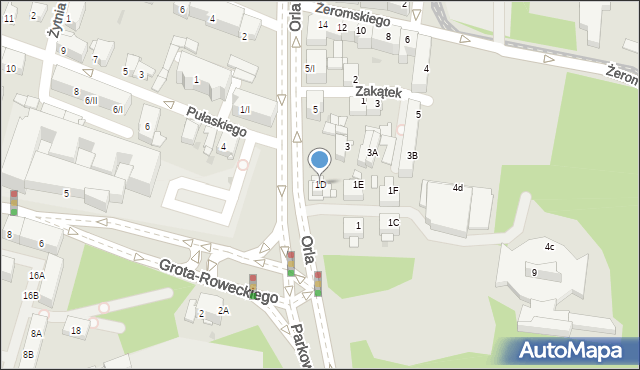 Sosnowiec, Orla, 1D, mapa Sosnowca