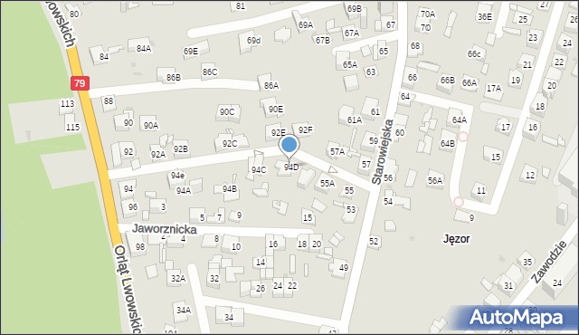 Sosnowiec, Orląt Lwowskich, 94D, mapa Sosnowca