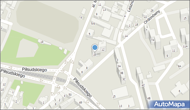 Sosnowiec, Ordonówny Hanki, 10, mapa Sosnowca