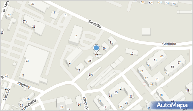 Sosnowiec, Ordonówny Hanki, 27, mapa Sosnowca