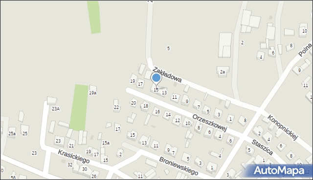 Stryków, Orzeszkowej Elizy, 15, mapa Stryków