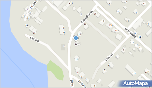 Strzelce Krajeńskie, Orzechowa, 12, mapa Strzelce Krajeńskie