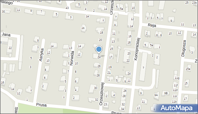 Strzelin, Orzeszkowej Elizy, 24, mapa Strzelin