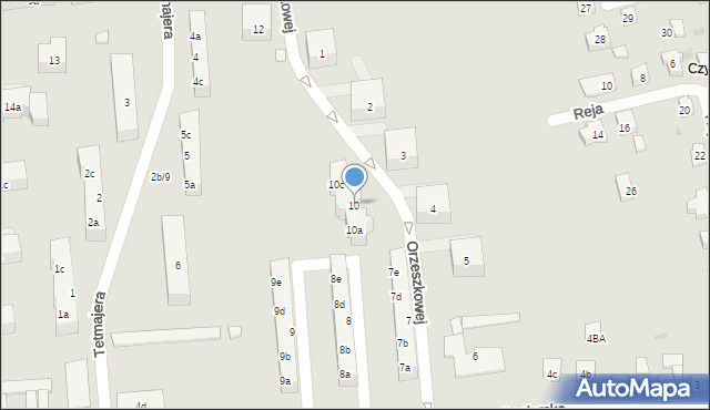 Tczew, Orzeszkowej Elizy, 10, mapa Tczew