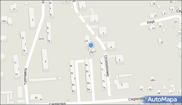 Tczew, Orzeszkowej Elizy, 10a, mapa Tczew