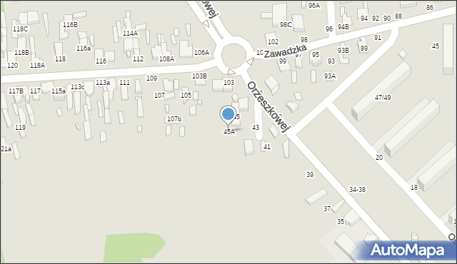 Tomaszów Mazowiecki, Orzeszkowej Elizy, 45A, mapa Tomaszów Mazowiecki