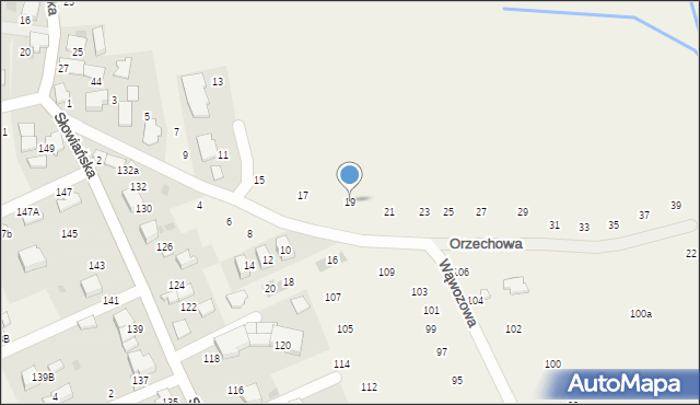 Tomaszowice, Orzechowa, 19, mapa Tomaszowice