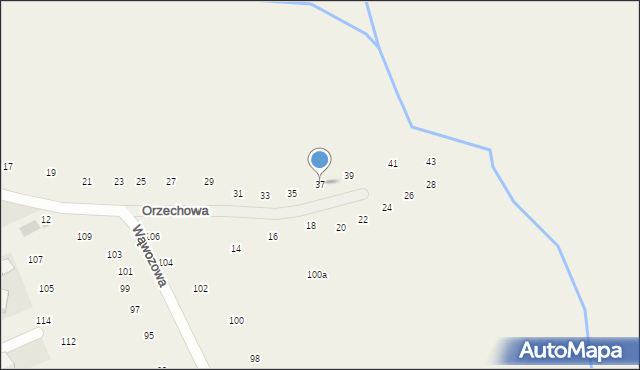 Tomaszowice, Orzechowa, 37, mapa Tomaszowice