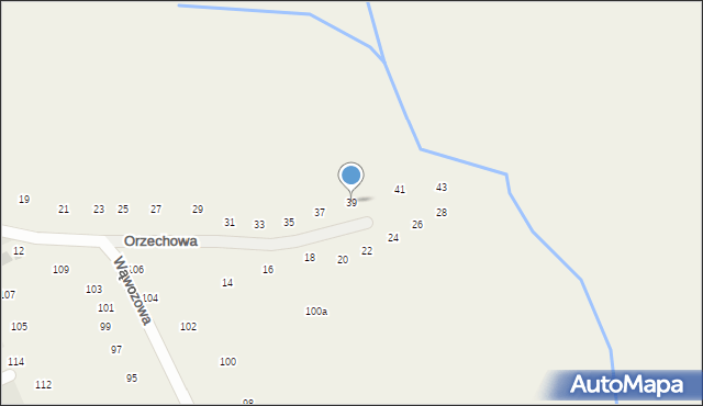 Tomaszowice, Orzechowa, 39, mapa Tomaszowice