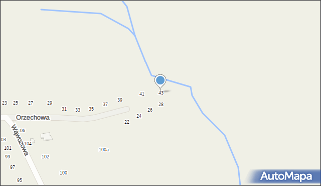 Tomaszowice, Orzechowa, 43, mapa Tomaszowice