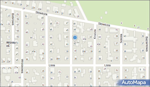 Toruń, Orla, 42, mapa Torunia