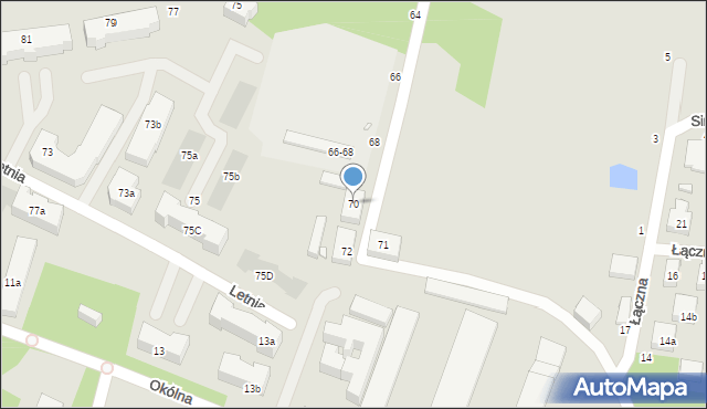 Toruń, Orlicz-Dreszera Gustawa, gen., 70, mapa Torunia