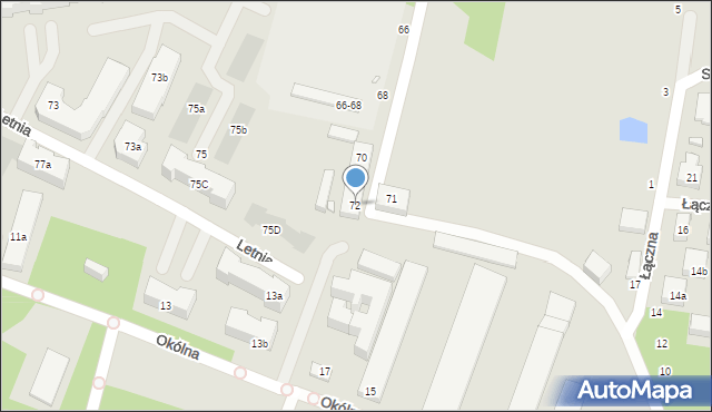 Toruń, Orlicz-Dreszera Gustawa, gen., 72, mapa Torunia